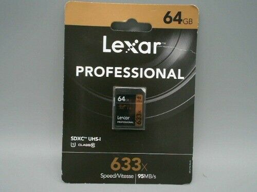 Lexar Professional 64GB 633x  UHS-I U1 SDXC Class 10 High-Speed Memory Card
