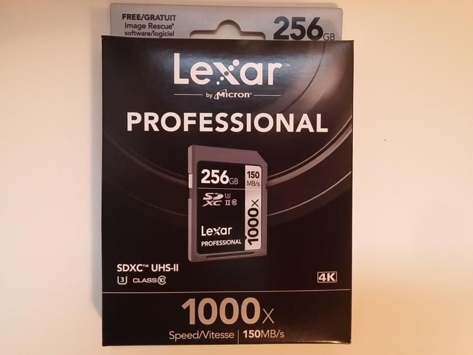 Lexar 256GB Professional UHS-II SDXC 1000x 150MB/s Flash Memory Card Retail