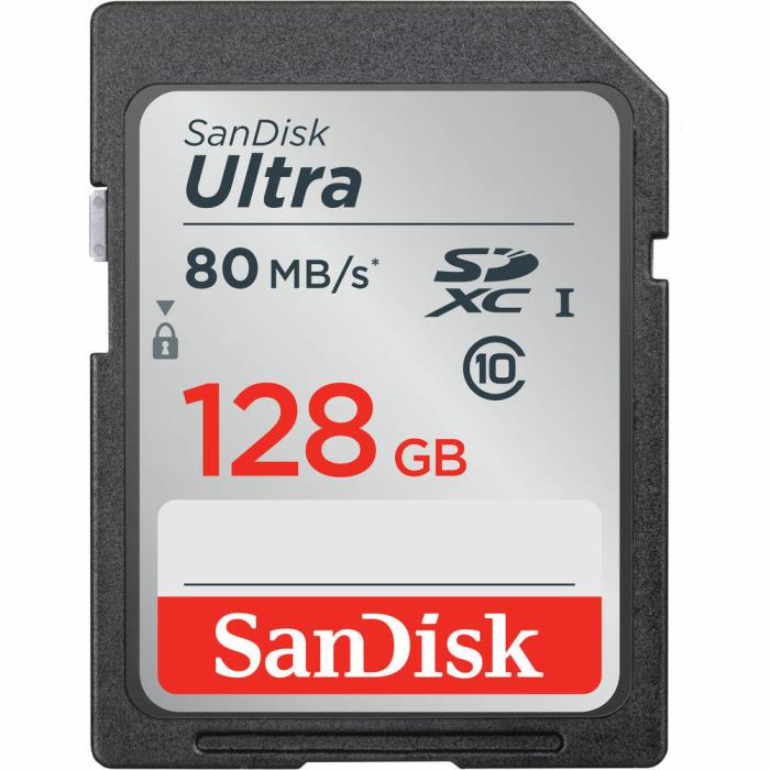 128GB SD Memory Card SDHC Class 10 SanDisk Ultra UHS-I Canon Sony Nikon Camera