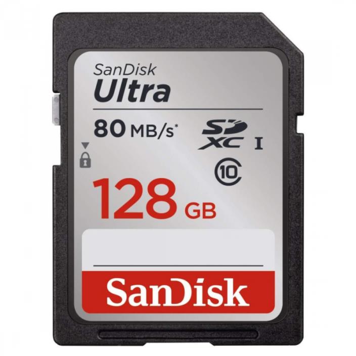 Sandisk Ultra 128 GB SDXC Class 10 Memory Card up to 80 Mbps