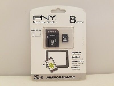 PNY 8 GB microSDHC Class 4 Flash Memory Card | P-SDU8G4-GE | 93007145G-B-8G4H