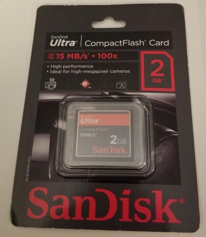 SanDisk Ultra - Compact Flash Memory Card - up to 15 MBs  100x 2GB New in case