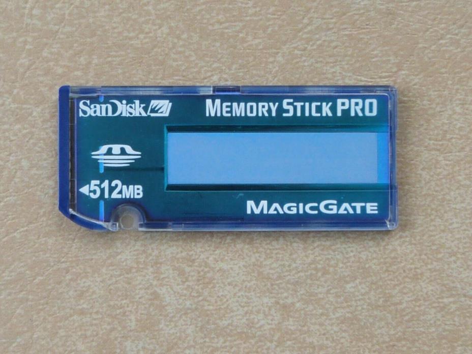SANDISK 512MB MEMORY STICK PRO CARD FOR OLDER SONY CAMERAS & OTHER DEVICES