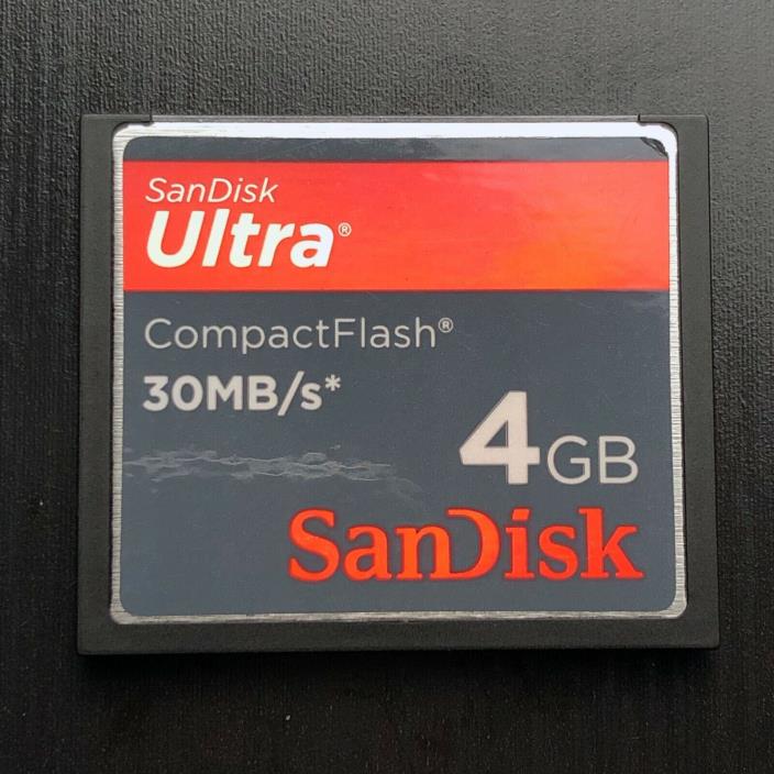 SanDisk Ultra 4GB CF CompactFlash 30MB/s Memory Card Compact Flash