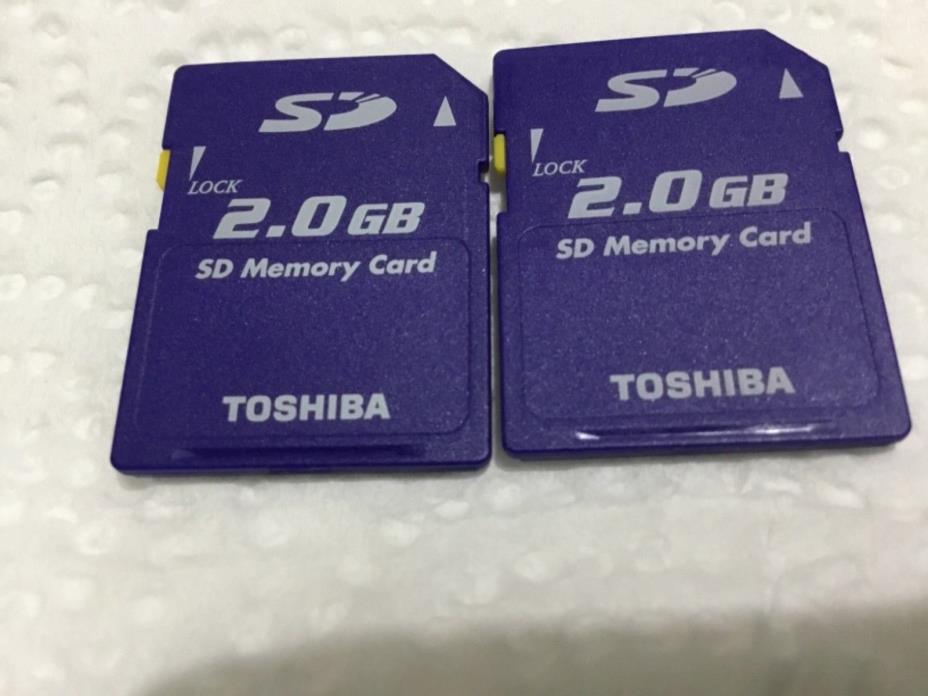 2pcs: 2gb TOSHIBA Standard SD MEMORY CARD  RARED for SD cameras