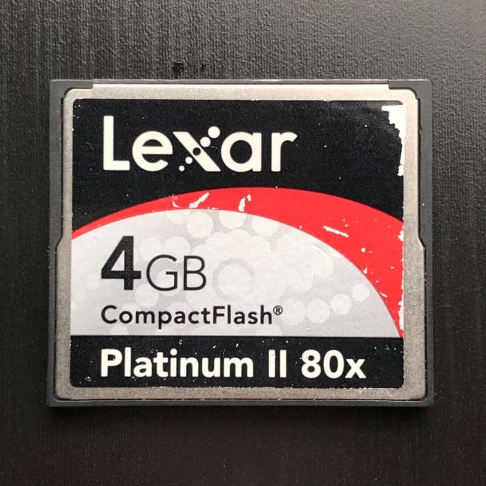 Lexar Platinum II 4GB CF Memory Card CompactFlash 80x - CF4GB-60-664