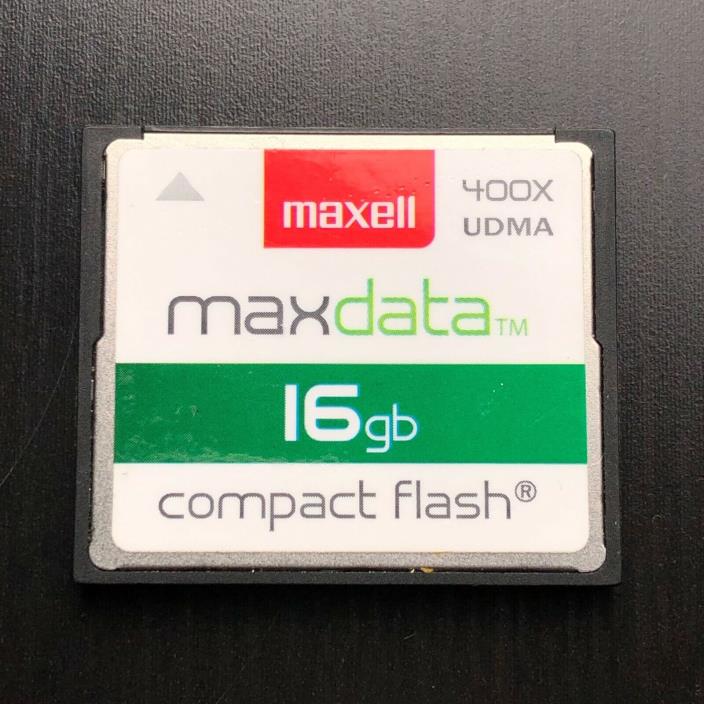 Maxell 16GB CF 400x CompactFlash 60MB/s Compact Flash Memory Card Maxdata