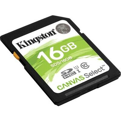 NEW Kingston SDS/16GB Canvas Select 16GB SDHC Card 16 GB 80R SDS16GB