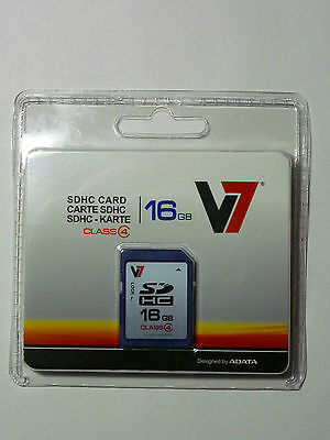 V7 16GB SDHC Class 4 VASDH16GCL4R - NEW!!