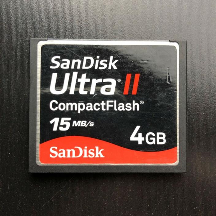 SanDisk 4GB Ultra II CF 15MB/s CompactFlash Memory Card Compact Flash
