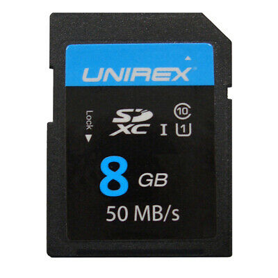 New Unirex SDHC Card 8GB Class 10 (UHS-1) Memory Card