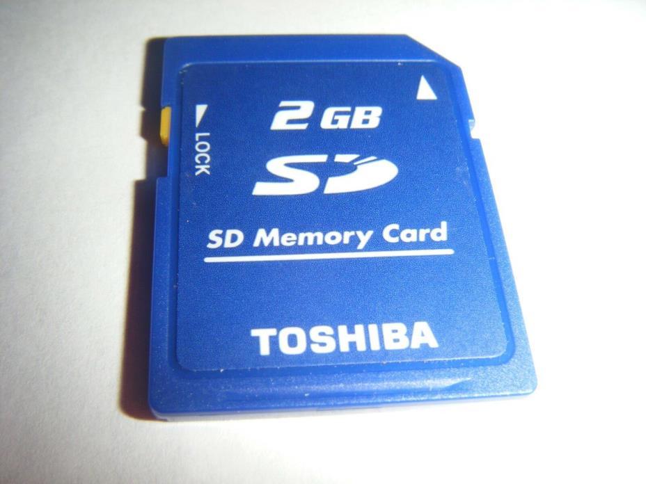 Toshiba 2GB SD Cards Memory For Cameras Wii 3DS Ds Computers & More Lot SD CARD
