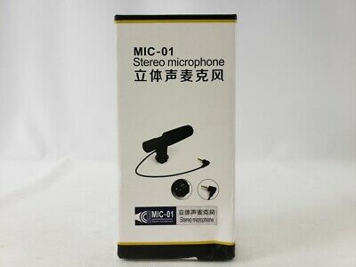 MIC-01 3.5mm DV Stereo Studio Digital Video Recording Microphone for DSLR Camera