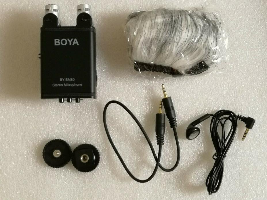 BOYA BY-SM80 Stereo Video Condenser Microphone for DSLR Canon Nikon DV Camcorder