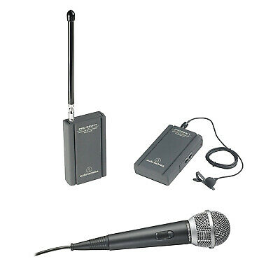 Audio Technica VHF TwinMic System with Battery Powered Receiver and Transmitter