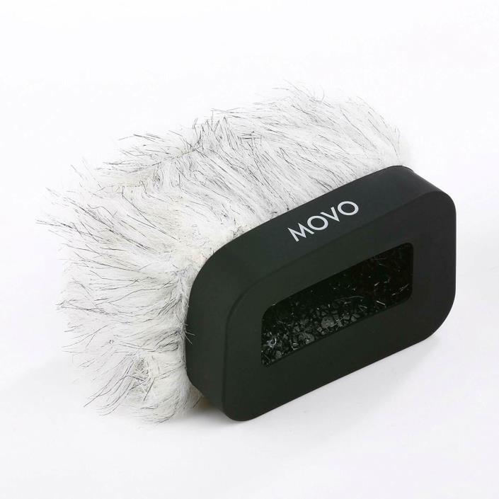 Movo WS-R10 Professional Furry Windscreen with Acoustic Foam Tech for audio rec