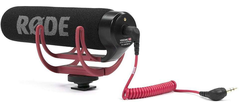 Rode VideoMic GO Lightweight On-Camera Microphone with Integrated Rycote Shockmo