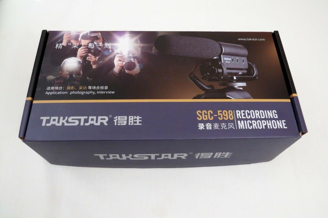 Takstar SGC-598 Studio Camera Microphone Audio Recording Mic Nikon Canon DSLR