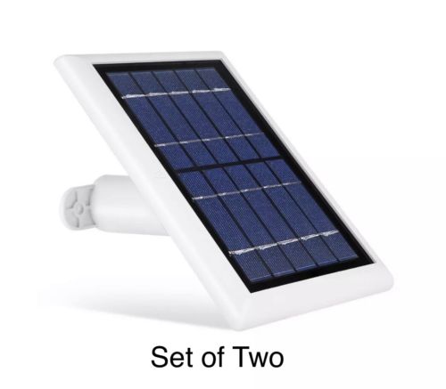 Two Used Solar Panels for Ring Spotlight Camera 360-Degree Wall Mount White