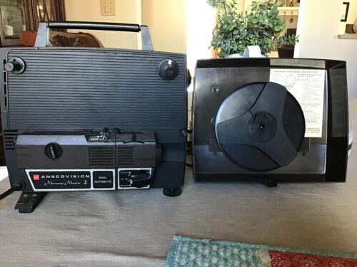 GAF Anscovision Memory Master Model 438-M2 8mm Super 8 Film Projector, Working