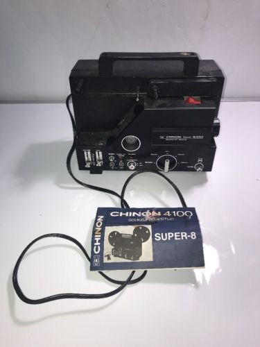 Chinon 4100 Super 8 Sound Adjustable Speed Movie Projector Sold as not working!