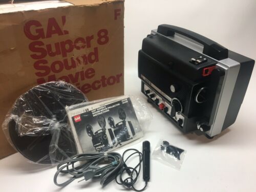 GAF 3000 S SUPER 8MM MOVIE PROJECTOR Nice WORKING w/ Original Box And Cords