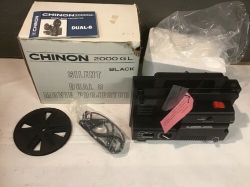 NOS NEW Chinon 2000 GL Dual 8mm (Super 8/Reg 8mm) Projector  Variable Speed