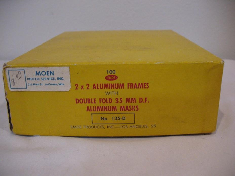 EMDE Thin 2x2 Aluminum Frames w/Double-Fold 35mm DF Aluminum Masks #135-D