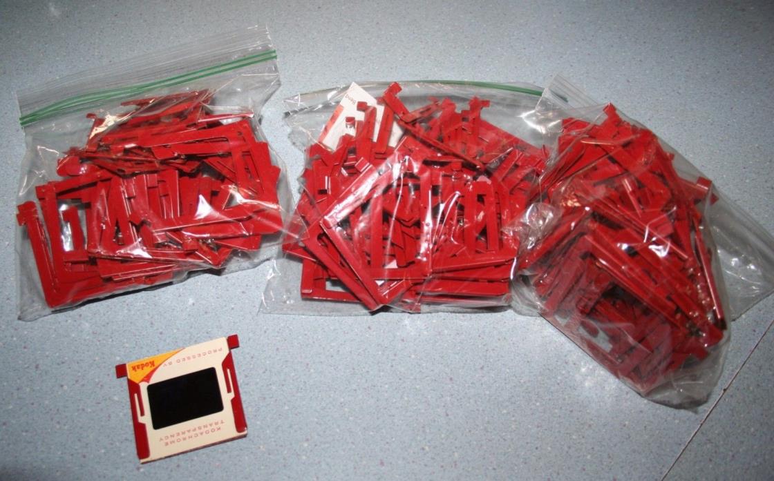 VTG (120) Slide Binders Mounts Casings Holders Cartridges RED 2x2  ?YANKEE?