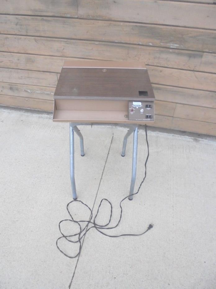 vintage metal lighted slide projector table montgomery ward EH1-2130A industrial