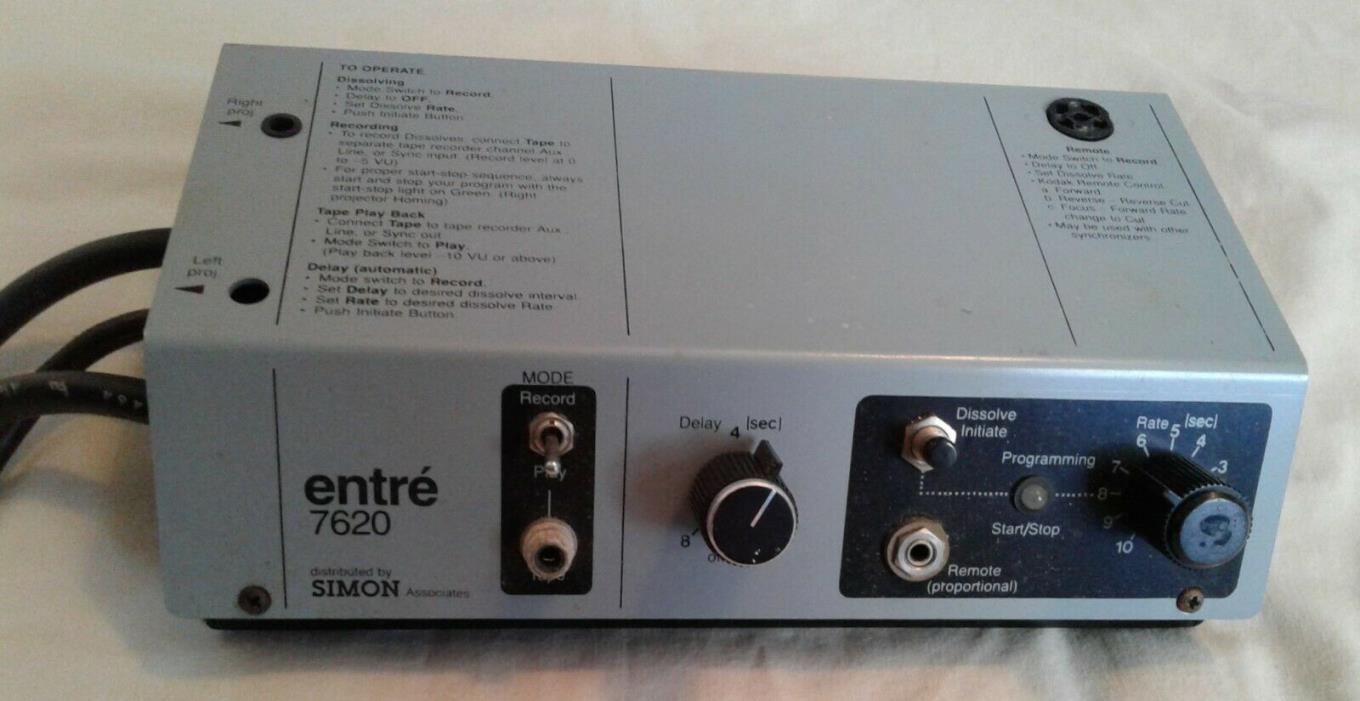 VINTAGE SIMON ENTRE' #7620 SLIDE SHOW DISSOLVE CONTROL UNIT