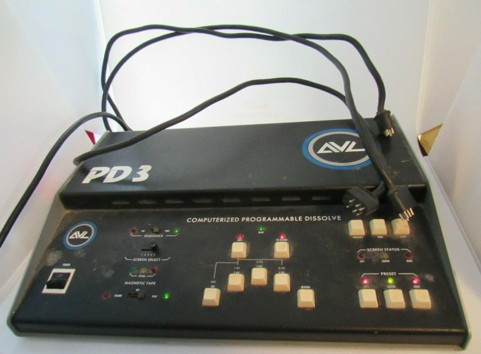 VTG AVL Computerized Programmable Dissolver equipment PD3 For Projectors As Is