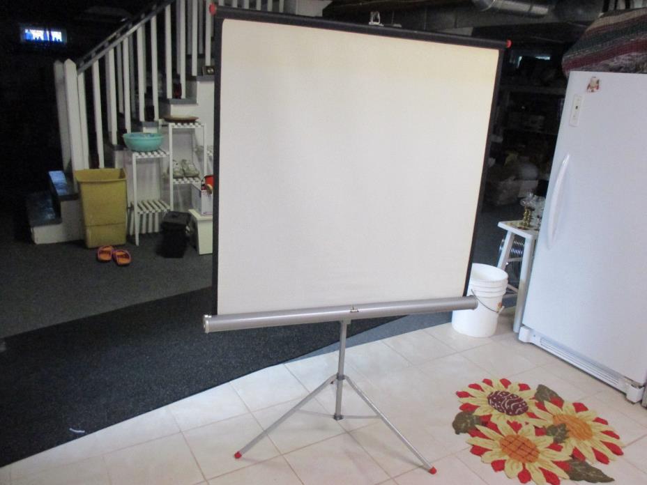 Vintage Tower 40 X 40 Projector Screen With metal stand Screen Tripod