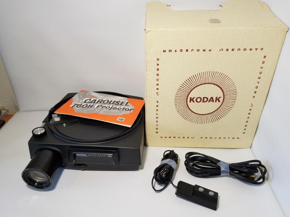 Kodak Carousel 760 Slide Projector with Remote, Cables, Lens and Box
