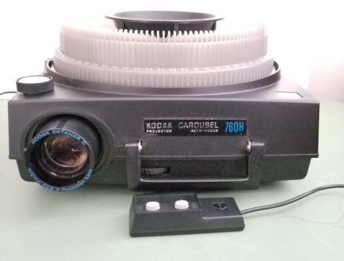 Kodak Carousel 760H Slide Projector 102mm Focus Lens- Tray - Remote - Very Nice!