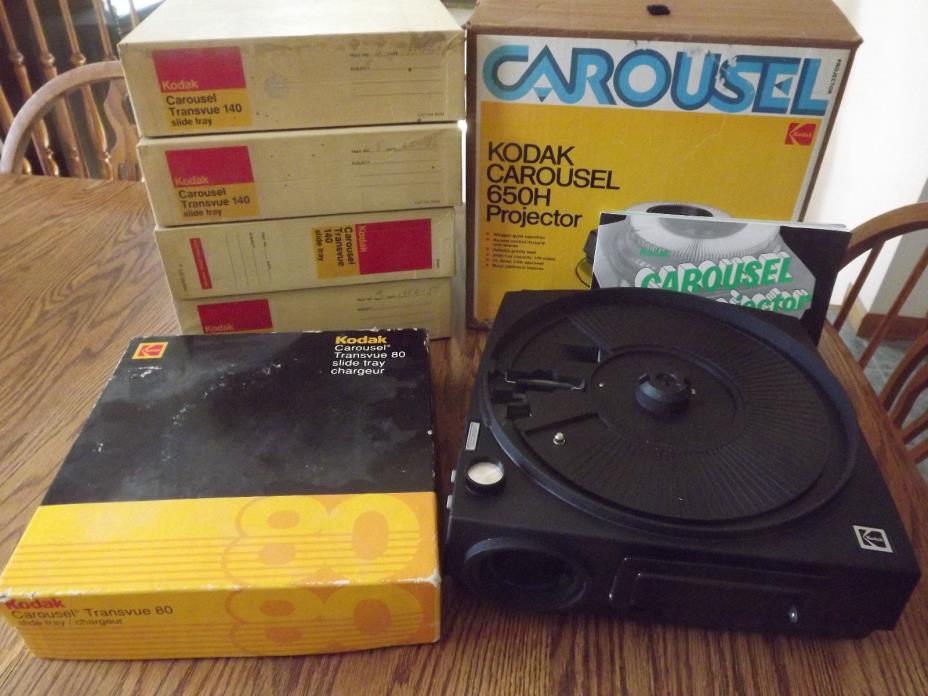 Kodak Carousel 650H Slide Projector with  6 trays