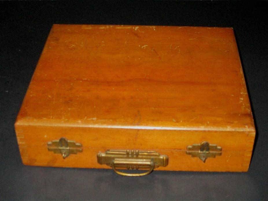 Vintage Nega - File  ~ Wooden Slide Storage  Box