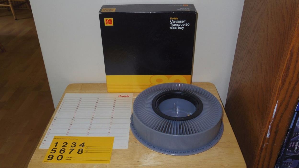 Kodak Carousel Transvue 80 Projector Slide Tray - B80T - CAT 104 6093 - Used/VGC