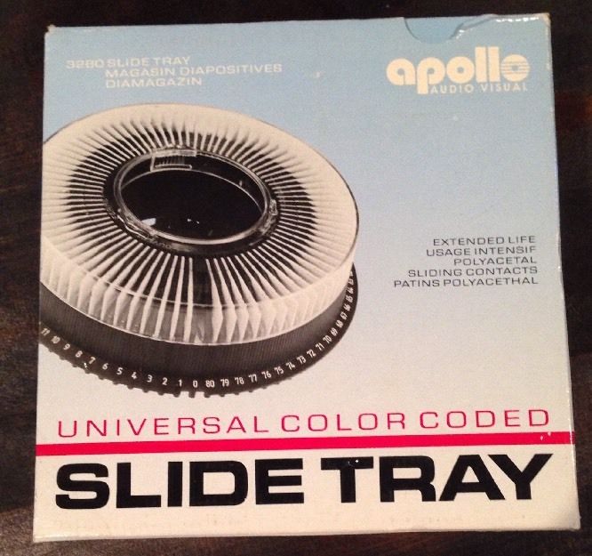 Apollo Audio Visual 3280 Universal Color Coded Slide Tray w/Box Holds 80 Slides