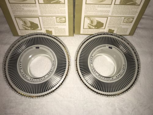 Two Vintage Sears Easi-Load Circular Rotary Carousel Tray 9985