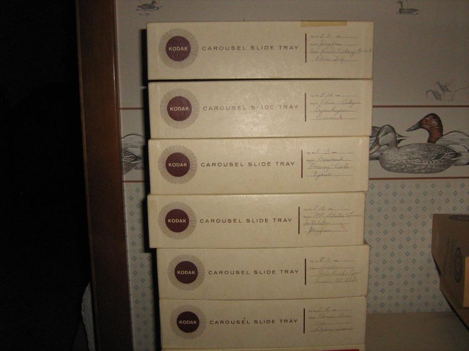 LOT 6 Kodak Carousel Slide Trays 80 count in original boxes Excellent condition