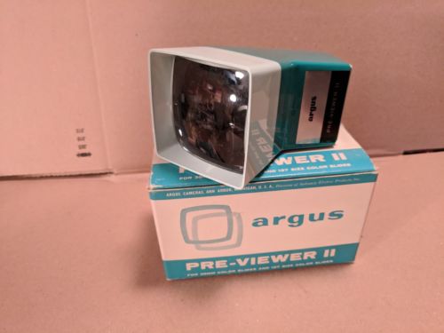 Argus Previewer II Slide Projector Color Slides Original Box Vintage Photo Film!