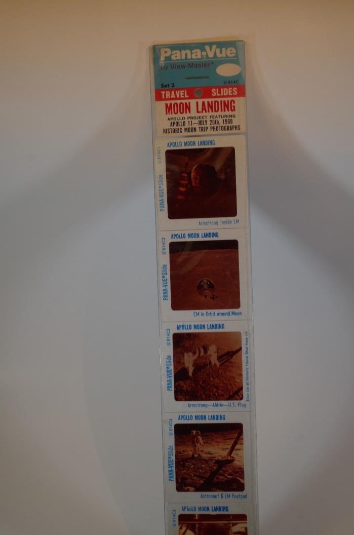 Vintage Pana-Vue Slides Moon Landing Aolllo Project Apollo 11 Moon Trip pics