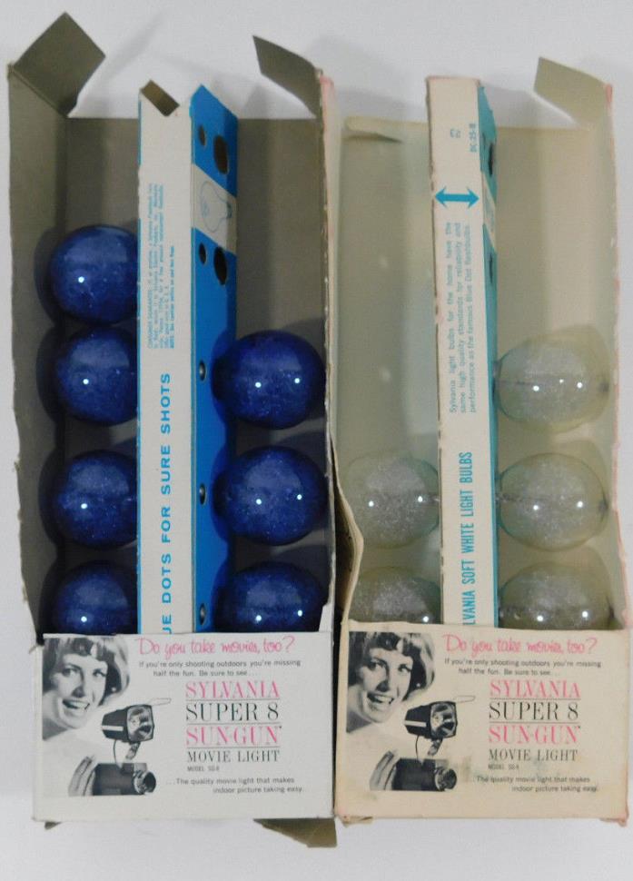 Vintage  Flashbulbs Sylvania 25 & 25B Blue Dot Bulbs Muti Pack 16 total bulbs