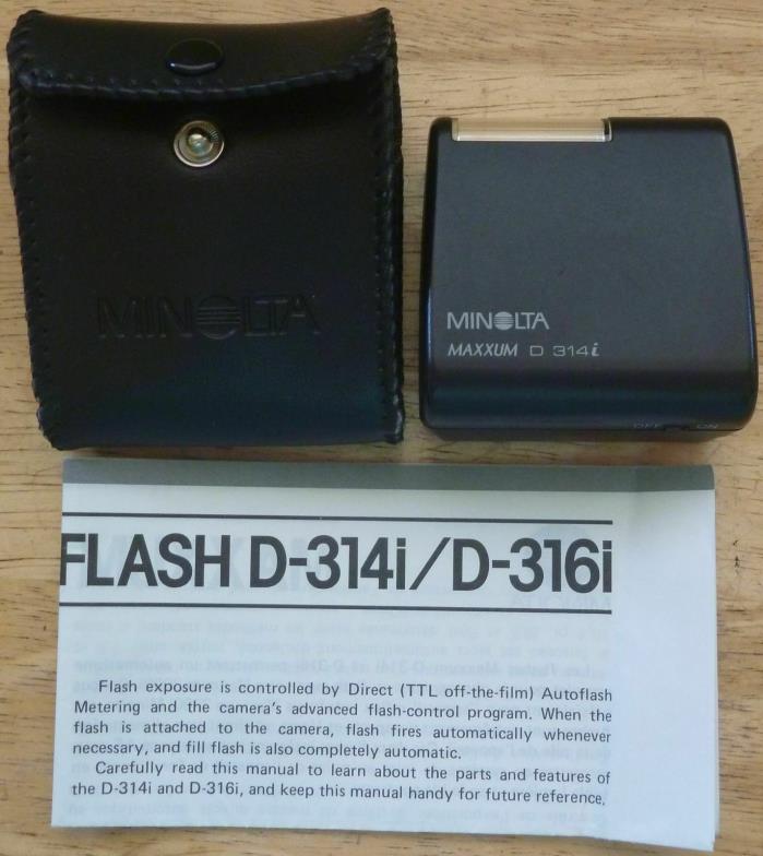 Konica Minolta Maxxum D-314i Shoe Mount Flash with original case