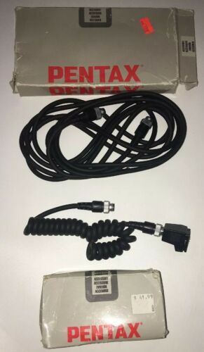 NOS  Pentax TTL Flash Extension Cord F5P (L) #37349 #37242 Cable Switch