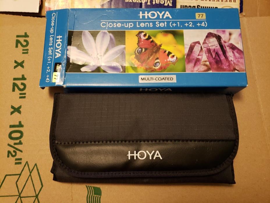 Hoya 77mm Close-Up Close Up Lens Filter Set +1 +2 +4