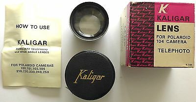 New Old Stock Kaligar Telephoto Lens for the Polaroid 104 Camera in original box