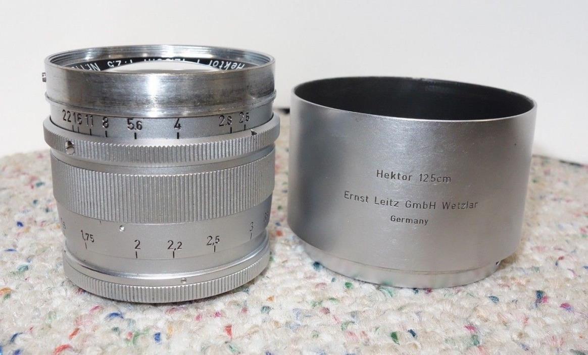 Leica Hektor 12.5cm f2.5 Nr.1121488 made in Germany For Visoflex HIKOO 125mm