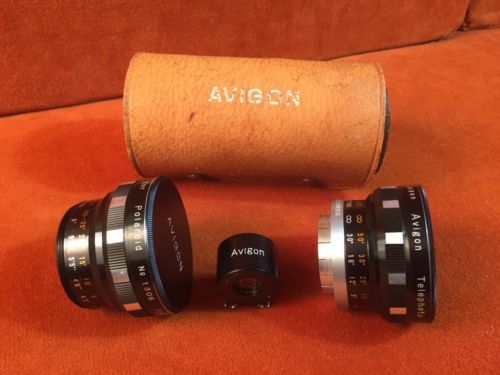 VIntage Avigon Poloroid Telephoto Auxillary Wide Angle Lenses With Case